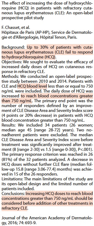 Dh4 underdosing lupus antimalarials